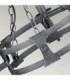 Saxon Chandelier 3 Light Black Silver Finish E14-3