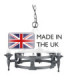 Saxon Chandelier 3 Light Black Silver Finish E14-4