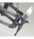 Saxon Chandelier 3 Light Black Silver Finish E14-5