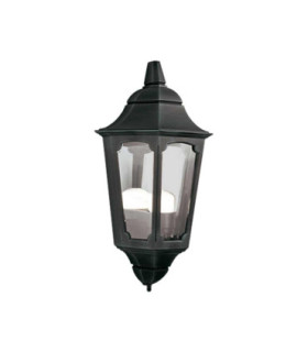 Parish 1 Light Outdoor Wall Half Lantern Light Black IP44 E27-1