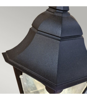 Parish 1 Light Outdoor Wall Half Lantern Light Black IP44 E27-2