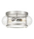 Trilogy 2 Light Flush Mount Brushed Nickel E27-1