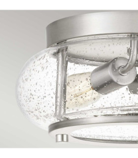 Trilogy 2 Light Flush Mount Brushed Nickel E27-2