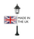 Parish 1 Light Outdoor Bollard Lantern Black IP44 E27-4