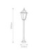 Parish 1 Light Outdoor Bollard Lantern Black IP44 E27-6