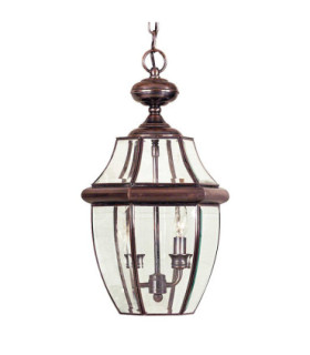 Newbury 2 Light Large Chain Lantern - Aged Copper E14-1