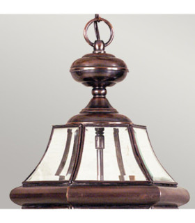 Newbury 2 Light Large Chain Lantern - Aged Copper E14-2