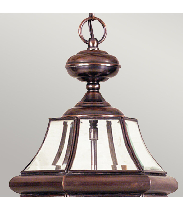Newbury 2 Light Large Chain Lantern - Aged Copper E14-2