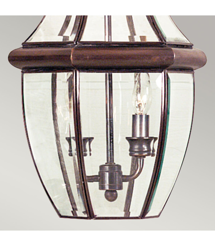 Newbury 2 Light Large Chain Lantern - Aged Copper E14-3