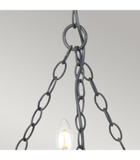 Saxon 5 Light Chandelier Black Finish E14-2
