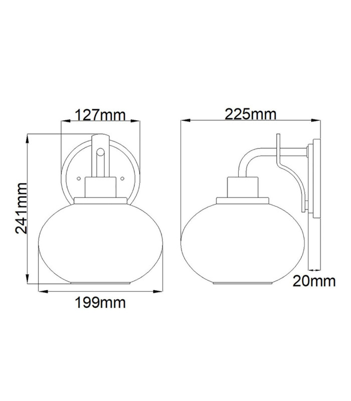 Trilogy 1 Light Wall Light Old Bronze E27-5