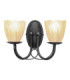Minster 2 Light Indoor Candle Wall Light Black E14-5