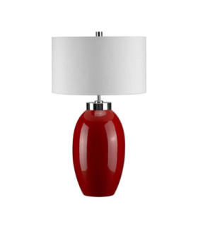 Victor 1 Light Small Table Lamp - Red E27-1