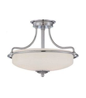 Griffin 3 Light Semi Flush Ceiling Light Polished Chrome E27-1
