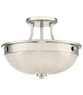 Mantle 2 Light Semi-Flush - Polished Nickel E27-1