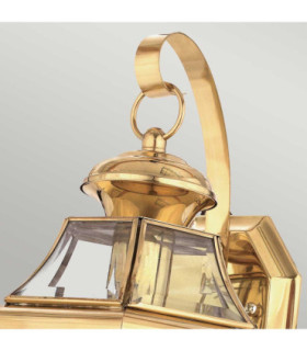 Newbury 1 Light Outdoor Medium Wall Lantern Light Polished Brass IP44 E27-2