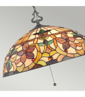 Kami 3 Light Tiffany Ceiling Pendant Vintage Bronze E27-2