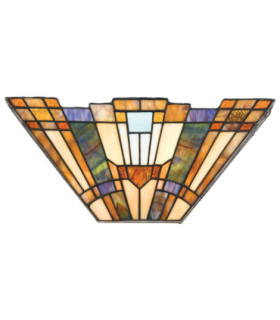 Inglenook 2 Light Tiffany Uplighters Tiffany glass E14-1