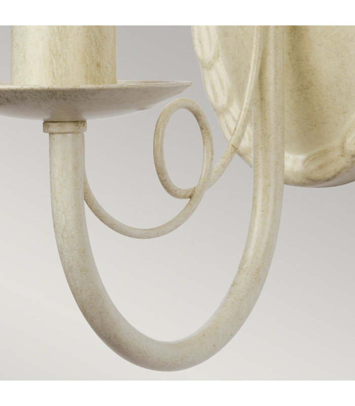 Minster 1 Light Indoor Candle Wall Light Gold Ivory E14-3