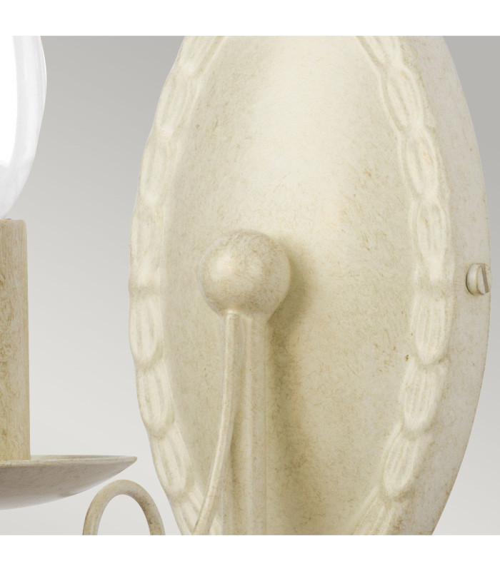 Minster 1 Light Indoor Candle Wall Light Gold Ivory E14-5