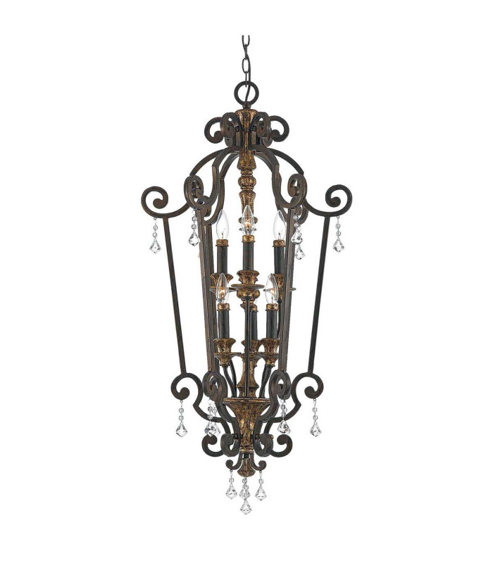 Marquette 6 Light Chandelier Antique Bronze Finish E14-1