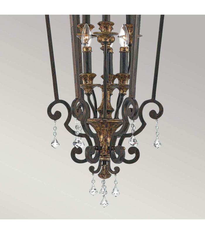 Marquette 6 Light Chandelier Antique Bronze Finish E14-3