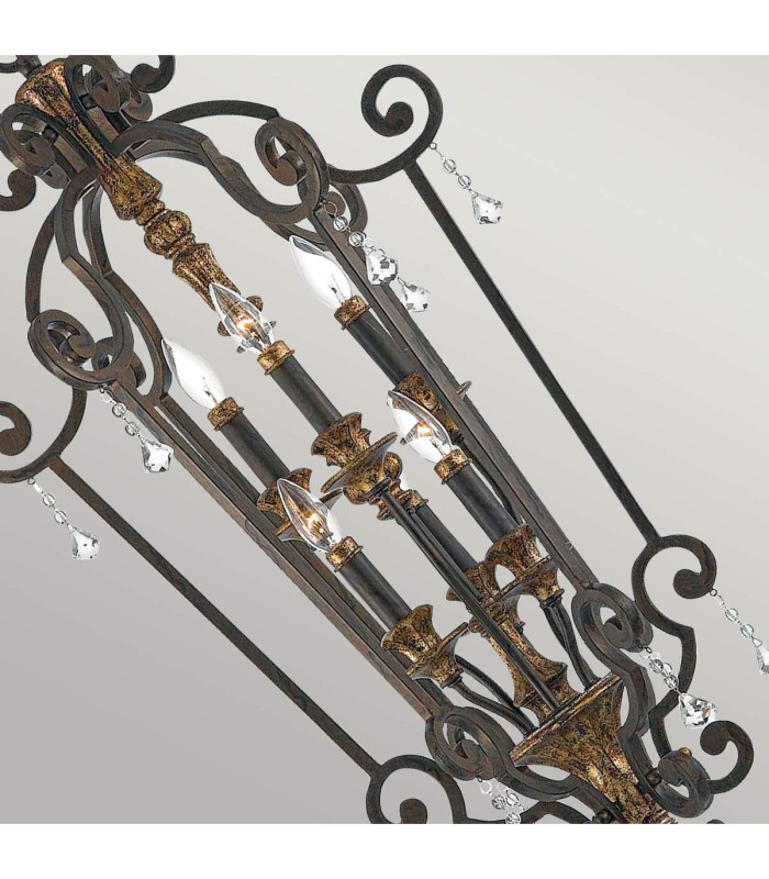 Marquette 6 Light Chandelier Antique Bronze Finish E14-4