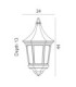 Valencia 1 Light Outdoor Wall Half Lantern Light Black IP54 E27-4