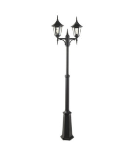 Valencia 2 Light Twin Outdoor Post Lantern Black IP54 E27-1