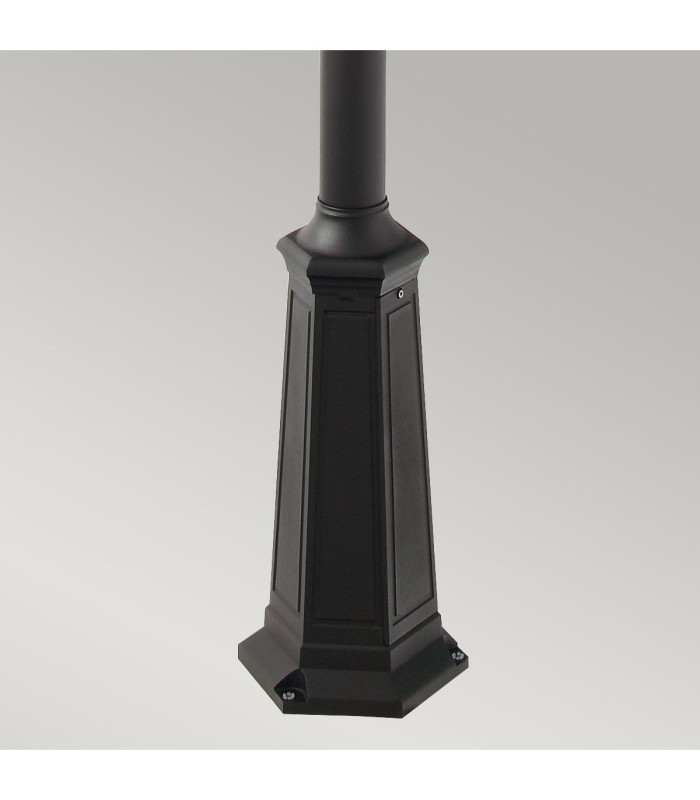 Valencia 2 Light Twin Outdoor Post Lantern Black IP54 E27-3