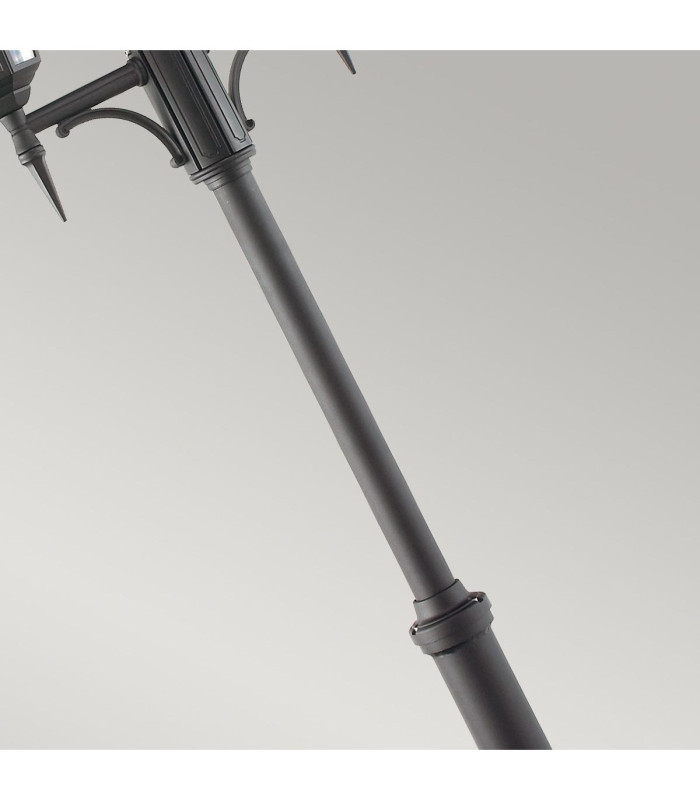 Valencia 2 Light Twin Outdoor Post Lantern Black IP54 E27-4