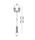 Valencia 2 Light Twin Outdoor Post Lantern Black IP54 E27-5