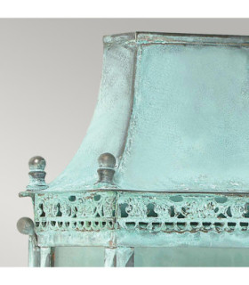 Regents Park 1 Light Outdoor Wall Lantern Light Verdigris IP44 E27-2