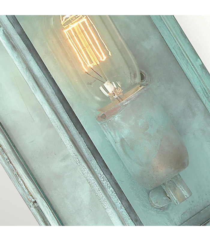 Regents Park 1 Light Outdoor Wall Lantern Light Verdigris IP44 E27-3