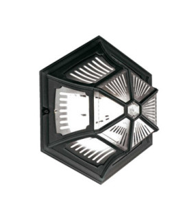Parish 1 Light Outdoor Flush Ceiling Lantern Black IP44 E27-1