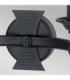 Saxon 2 Light Indoor Candle Wall Light Black E14-3