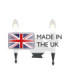 Saxon 2 Light Indoor Candle Wall Light Black E14-4
