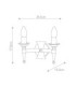Saxon 2 Light Indoor Candle Wall Light Black E14-6
