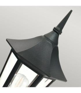 Valencia 1 Light Outdoor Pedestal Lantern Black IP54 E27-2