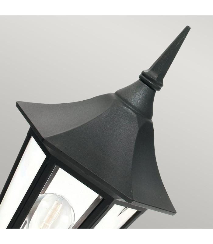 Valencia 1 Light Outdoor Pedestal Lantern Black IP54 E27-2