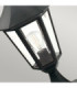 Valencia 1 Light Outdoor Pedestal Lantern Black IP54 E27-4