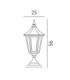 Valencia 1 Light Outdoor Pedestal Lantern Black IP54 E27-5
