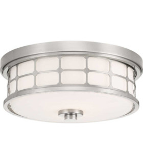 Guardian 2 Light Flush Mount - Brushed Nickel Finish E27-1