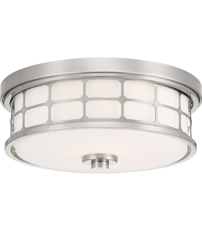 Guardian 2 Light Flush Mount - Brushed Nickel Finish E27-1