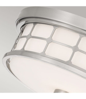 Guardian 2 Light Flush Mount - Brushed Nickel Finish E27-2
