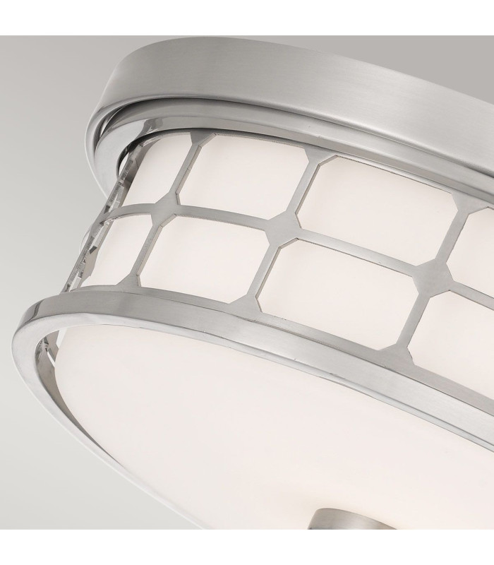 Guardian 2 Light Flush Mount - Brushed Nickel Finish E27-2