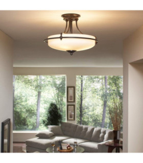 Griffin 4 Light Semi Flush Ceiling Light Palladian Bronze E27-2