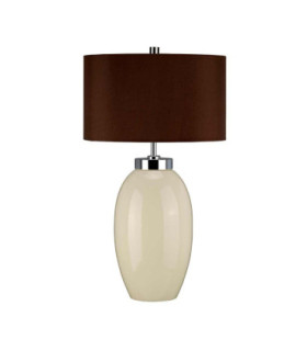 Victor 1 Light Small Table Lamp - Cream E27-1