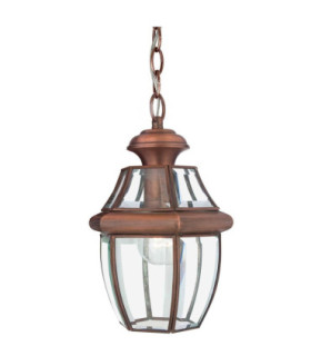 Newbury 1 Light Medium Chain Lantern - Aged Copper E27-1