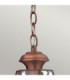 Newbury 1 Light Medium Chain Lantern - Aged Copper E27-2